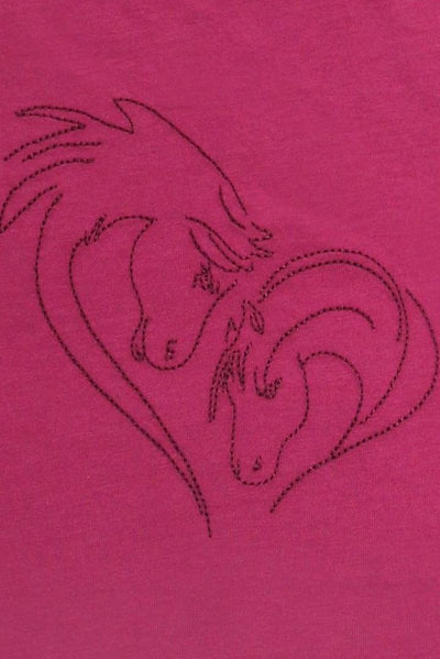 Enfant Terrible Shirt with Horse Head Embroidery in Berry