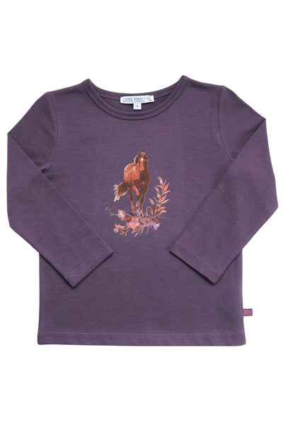 Enfant Terrible Shirt with Horse Print in Plum