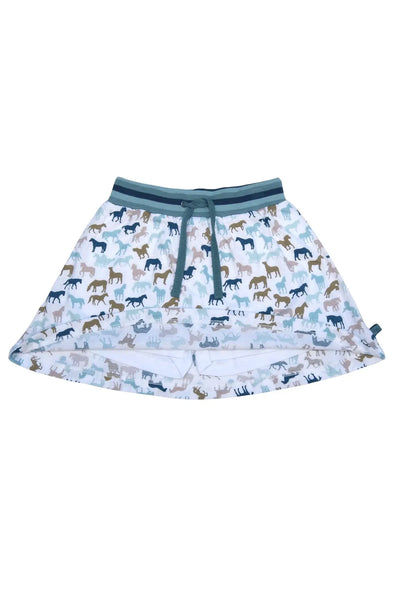 Enfant Terrible Skort with Horse All-Over Print in White-Jade