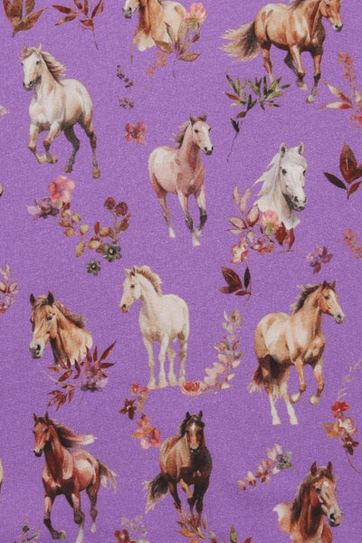 Enfant Terrible Stand-Up Collar Sweatshirt Horse Print in Violet