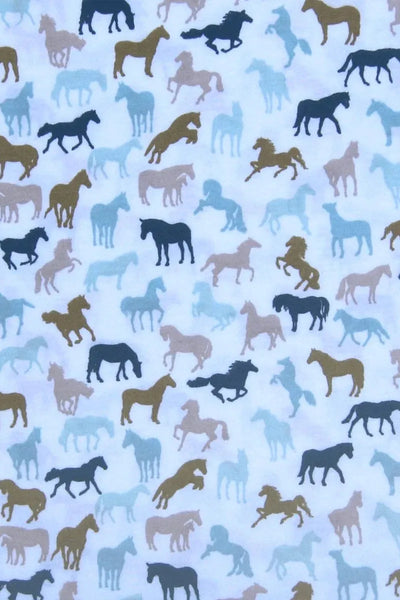 Enfant Terrible Top with Horse All-Over Print in White-Jade