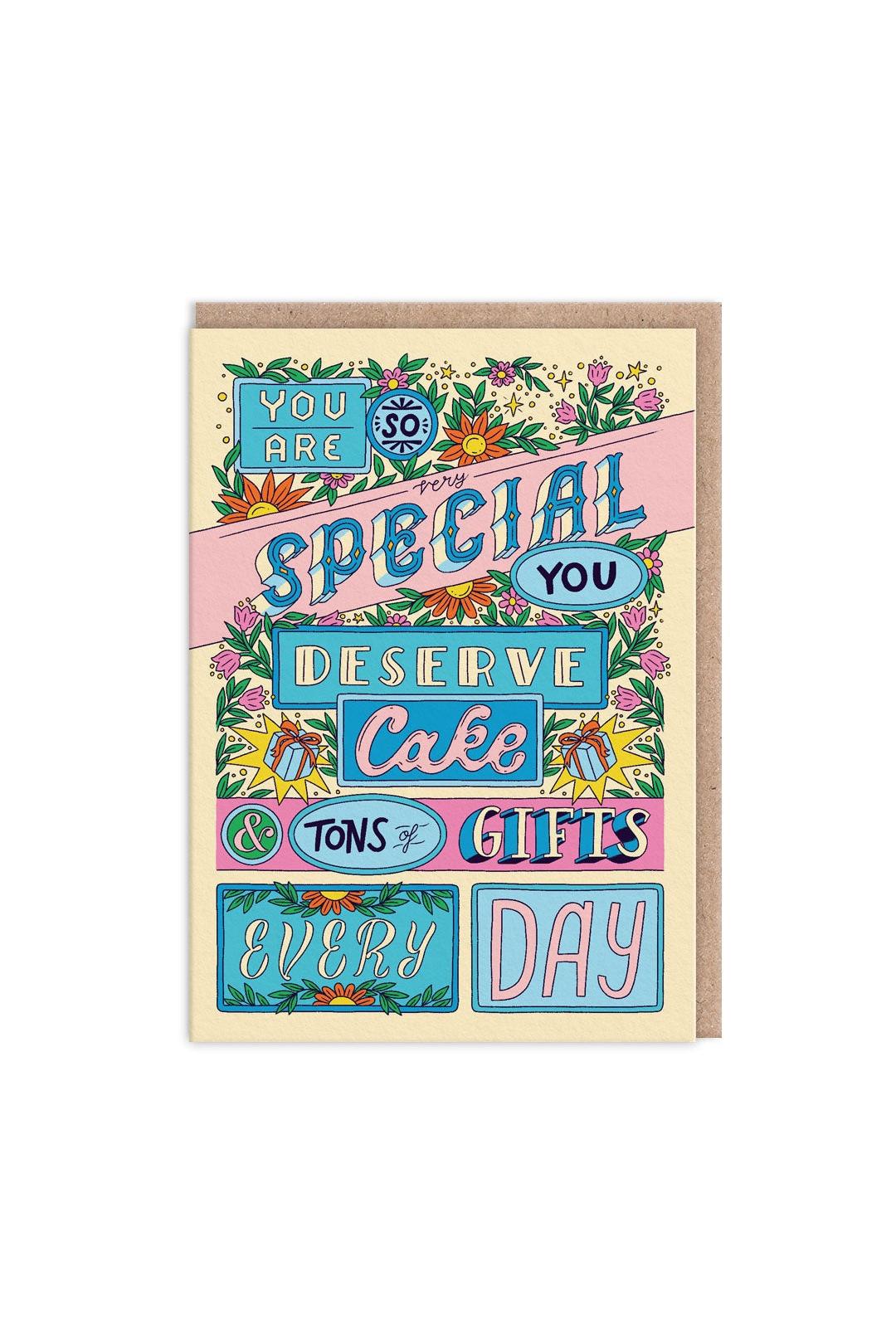 Ohh Deer You Deserve Cake Greeting Card