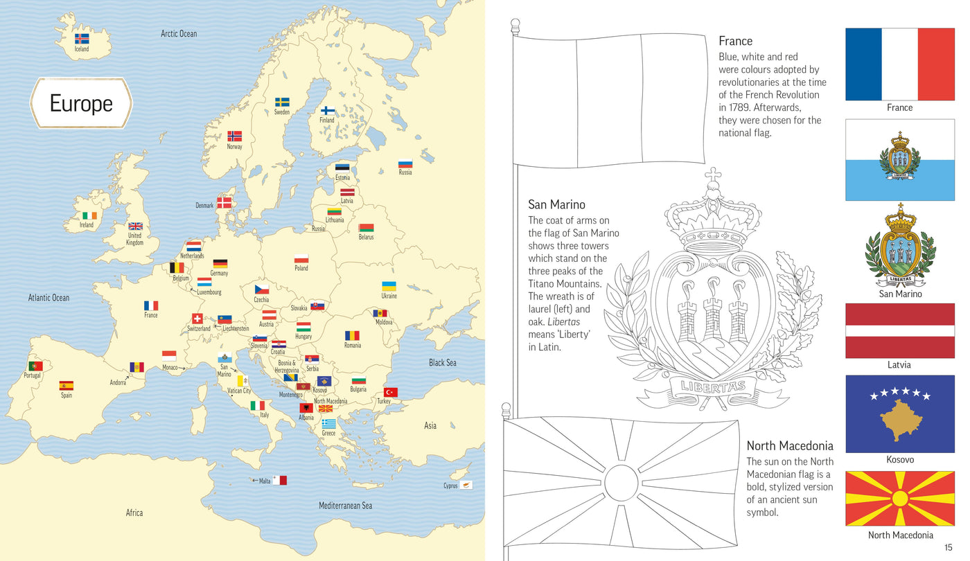 FLAGS OF THE WORLD TO COLOUR (PB) (NEW)