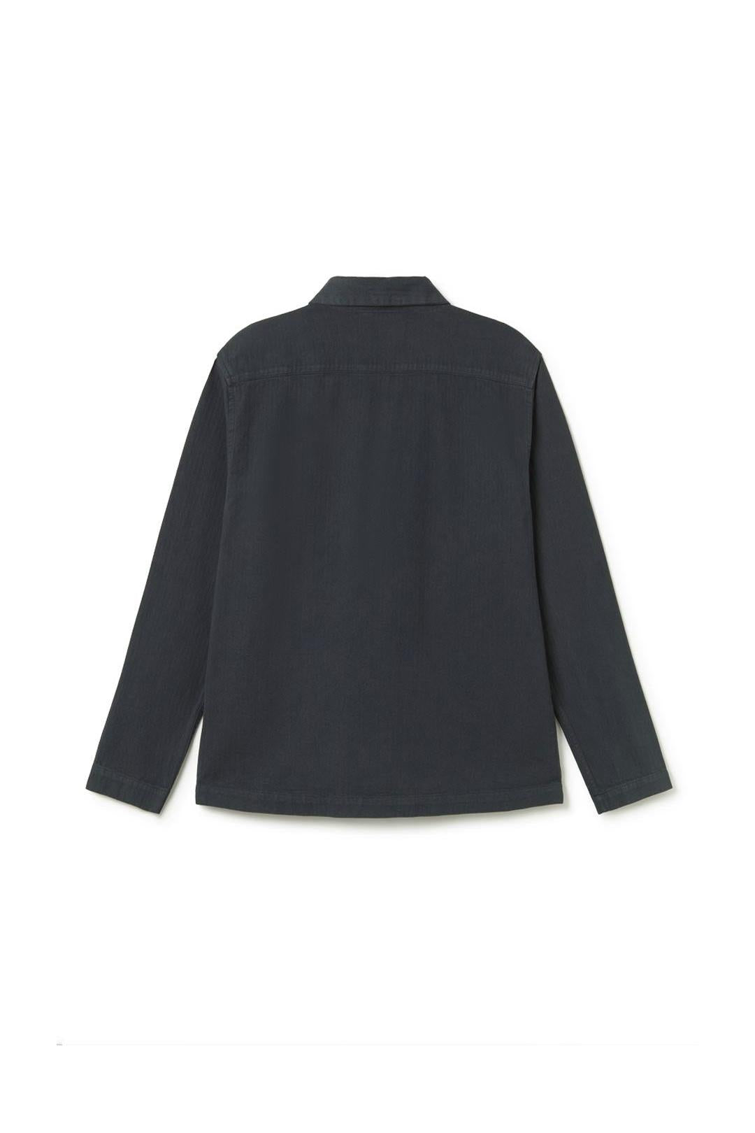 Navy shirt on a white background