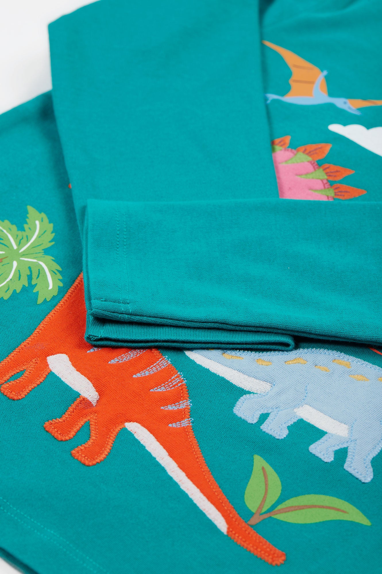 Frugi Adventure Applique Top in Iguana/Dino-Kids-Ohh! By Gum - Shop Sustainable