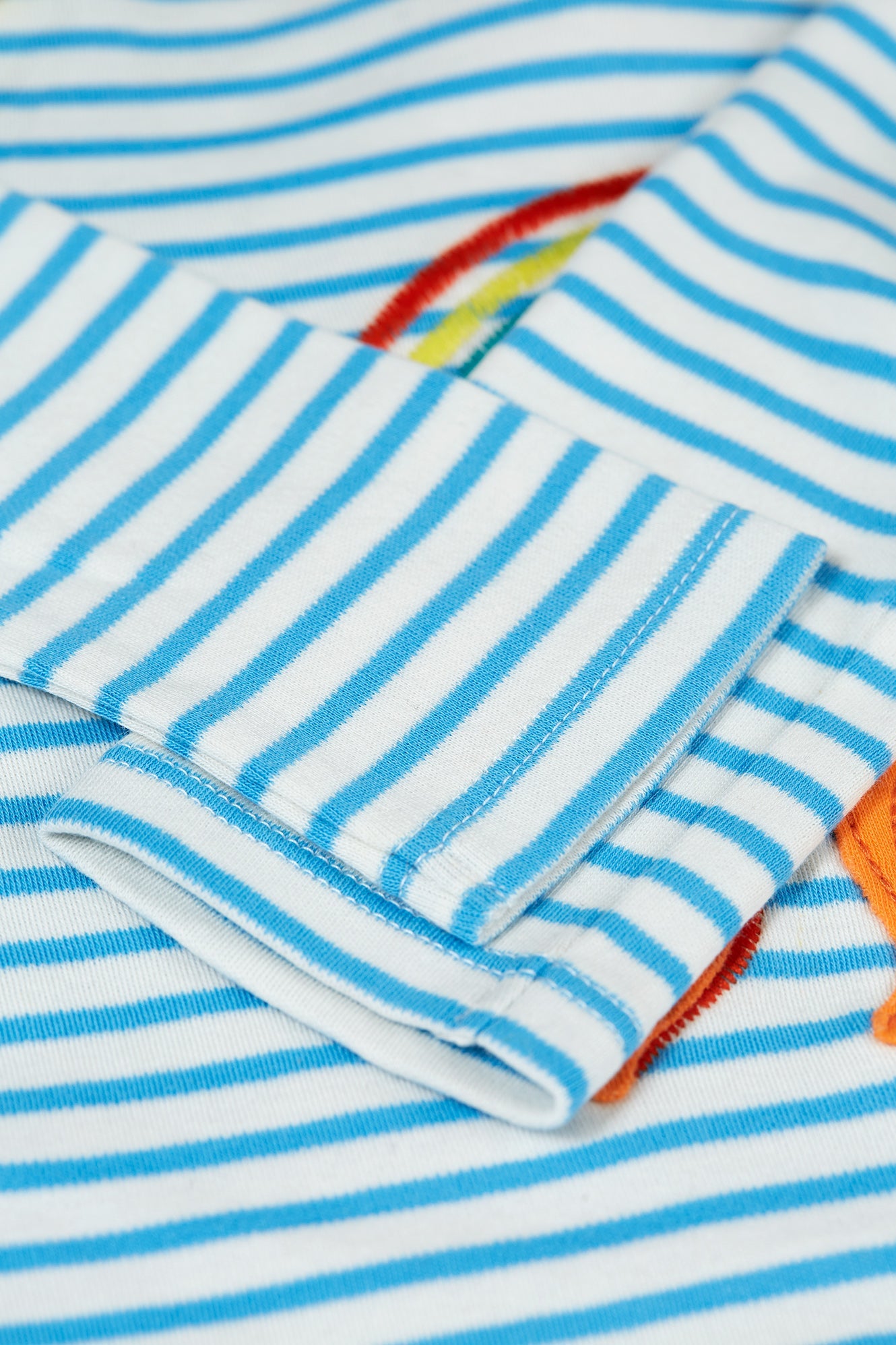 Frugi Bobby Applique Top in Beluga Blue Stripe/Octopus-Kids-Ohh! By Gum - Shop Sustainable