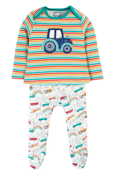 Frugi Brooke Easy Dressing Babygrow - Let's Go!-Kids-Ohh! By Gum - Shop Sustainable