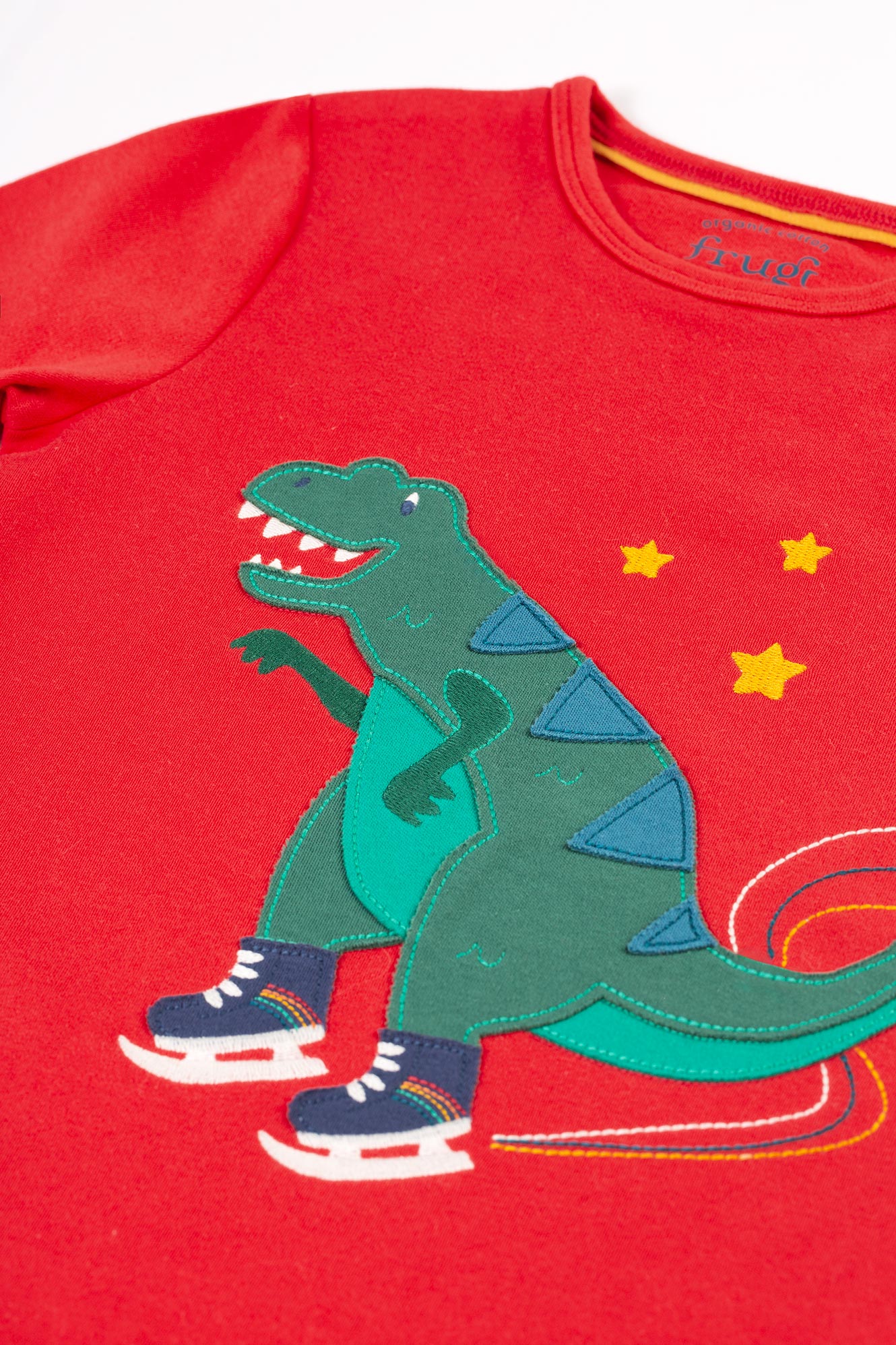 Frugi Caden Check PJs - Merry Rainbow Check/Dinosaur-Kids-Ohh! By Gum - Shop Sustainable