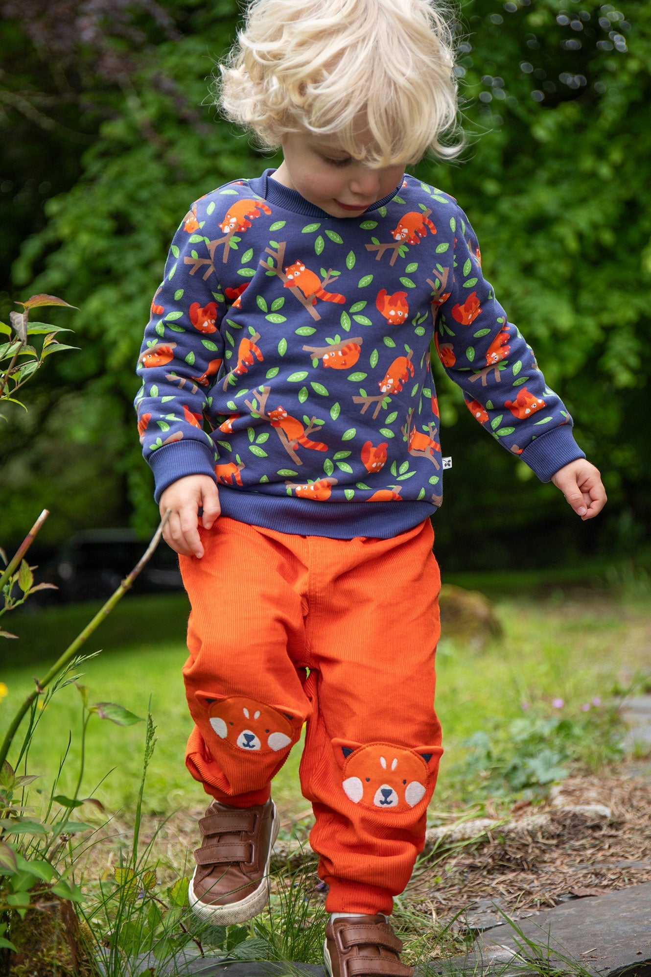 Frugi Cassius Cord Trousers - Bonfire/Red Panda-Kids-Ohh! By Gum - Shop Sustainable