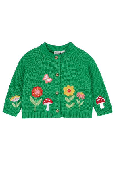 Frugi Colby Cardigan in Clover/Flowers