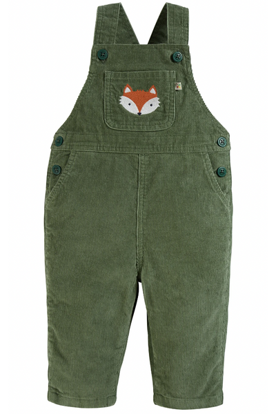 Frugi Durgan Cord Dungaree in Khaki/Fox-Kids-Ohh! By Gum - Shop Sustainable
