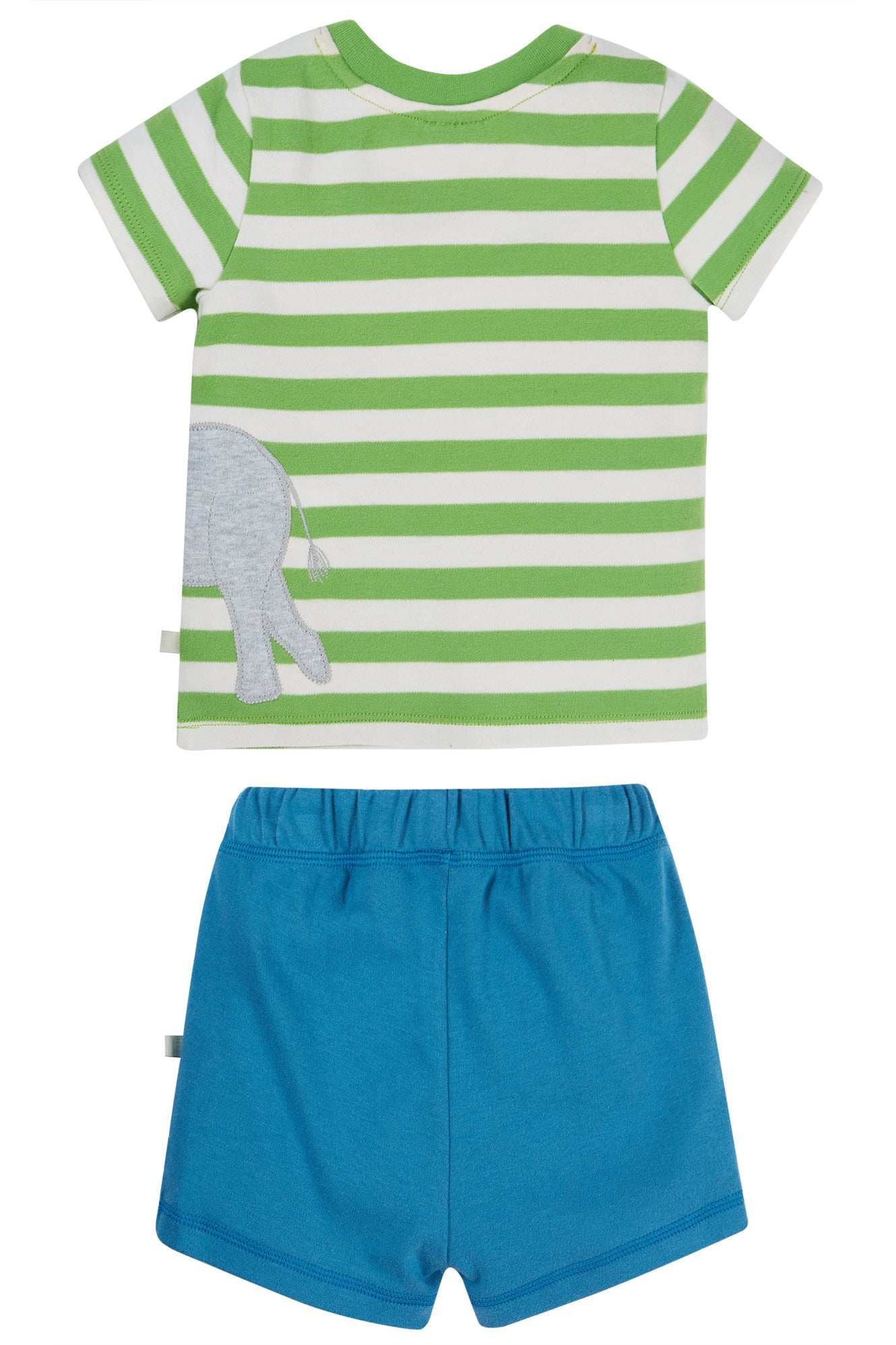 Frugi Easy On Wrap Around Outfit - Kiwi Stripe/Elephant-Kids-Ohh! By Gum - Shop Sustainable