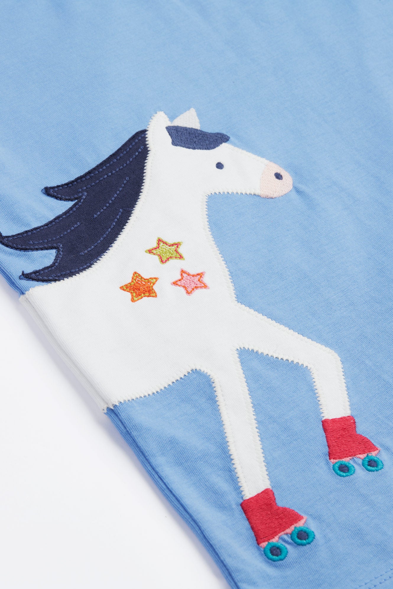 Frugi Elise Wrap Around T-Shirt in Cornflower