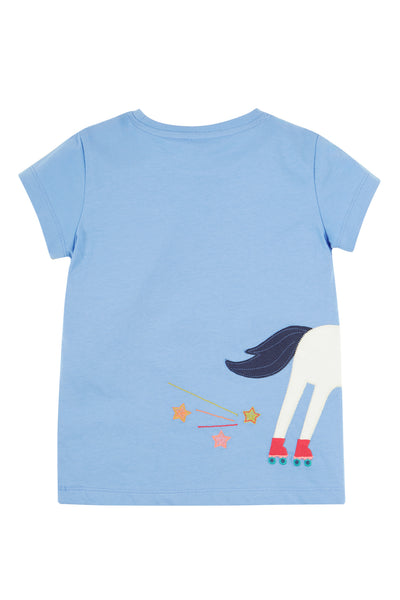 Frugi Elise Wrap Around T-Shirt in Cornflower-Kids-Ohh! By Gum - Shop Sustainable