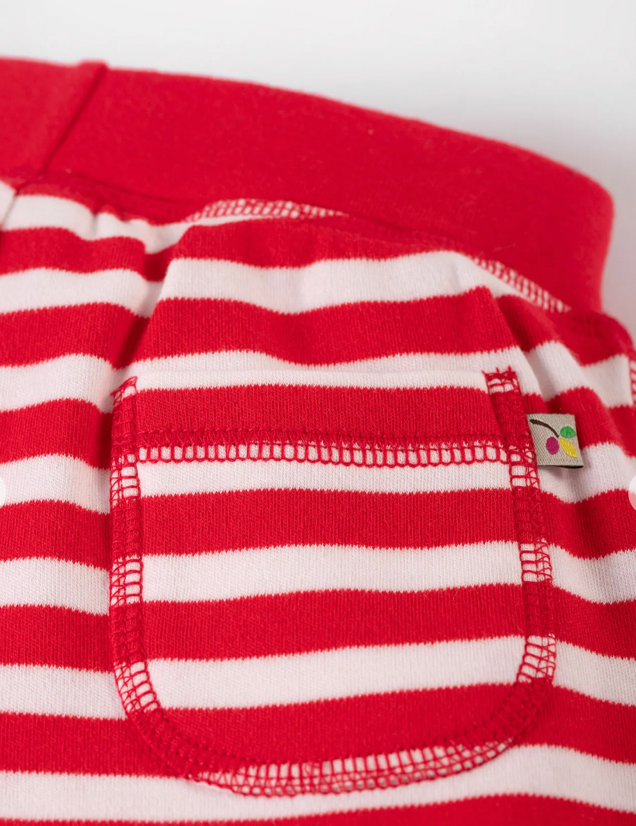 Frugi Ellis Shorts in True Red Stripe-Kids-Ohh! By Gum - Shop Sustainable