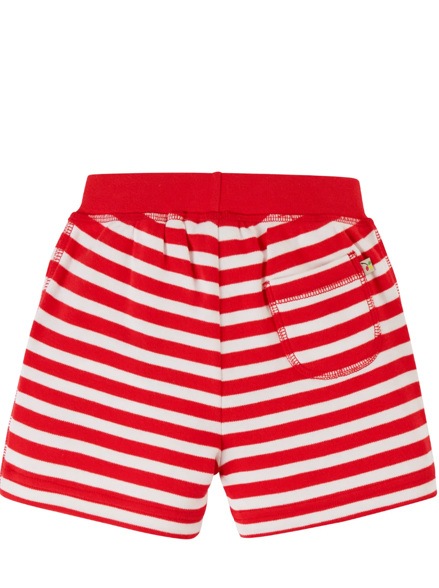Frugi Ellis Shorts in True Red Stripe-Kids-Ohh! By Gum - Shop Sustainable