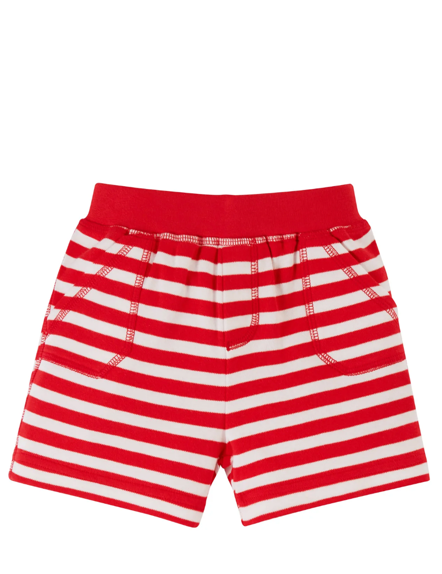 Frugi Ellis Shorts in True Red Stripe-Kids-Ohh! By Gum - Shop Sustainable