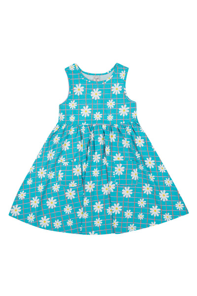 Frugi Holiday Summer Dress in Floral Check