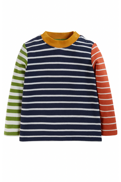 Frugi Hotchpotch Top in Paprika Hotchpotch Stripe-Kids-Ohh! By Gum - Shop Sustainable