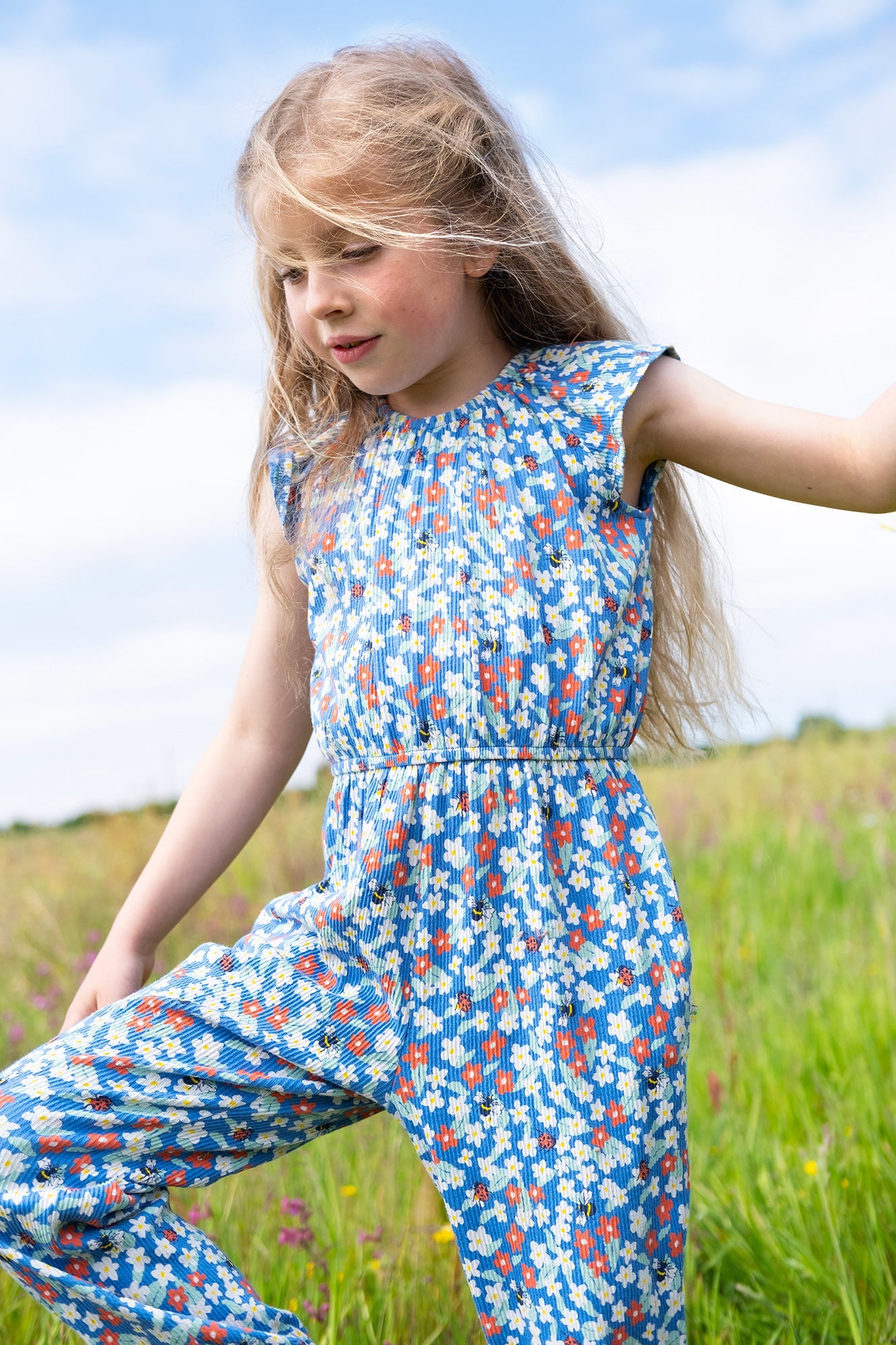 Frugi Jolee Jumpsuit - Floral Fun-Kids-Ohh! By Gum - Shop Sustainable