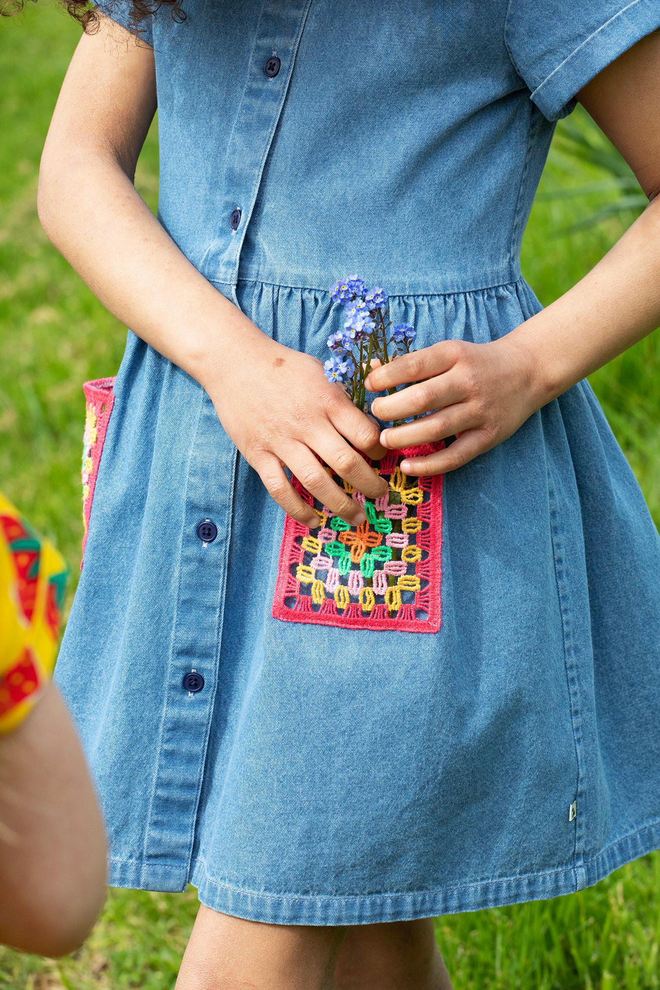 Frugi Kimberley Shirt Dress in Denim-Kids-Ohh! By Gum - Shop Sustainable