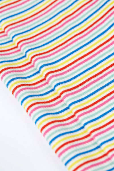 Frugi Laurie Rib Shorts - Rainbow Rib Stripe-Kids-Ohh! By Gum - Shop Sustainable
