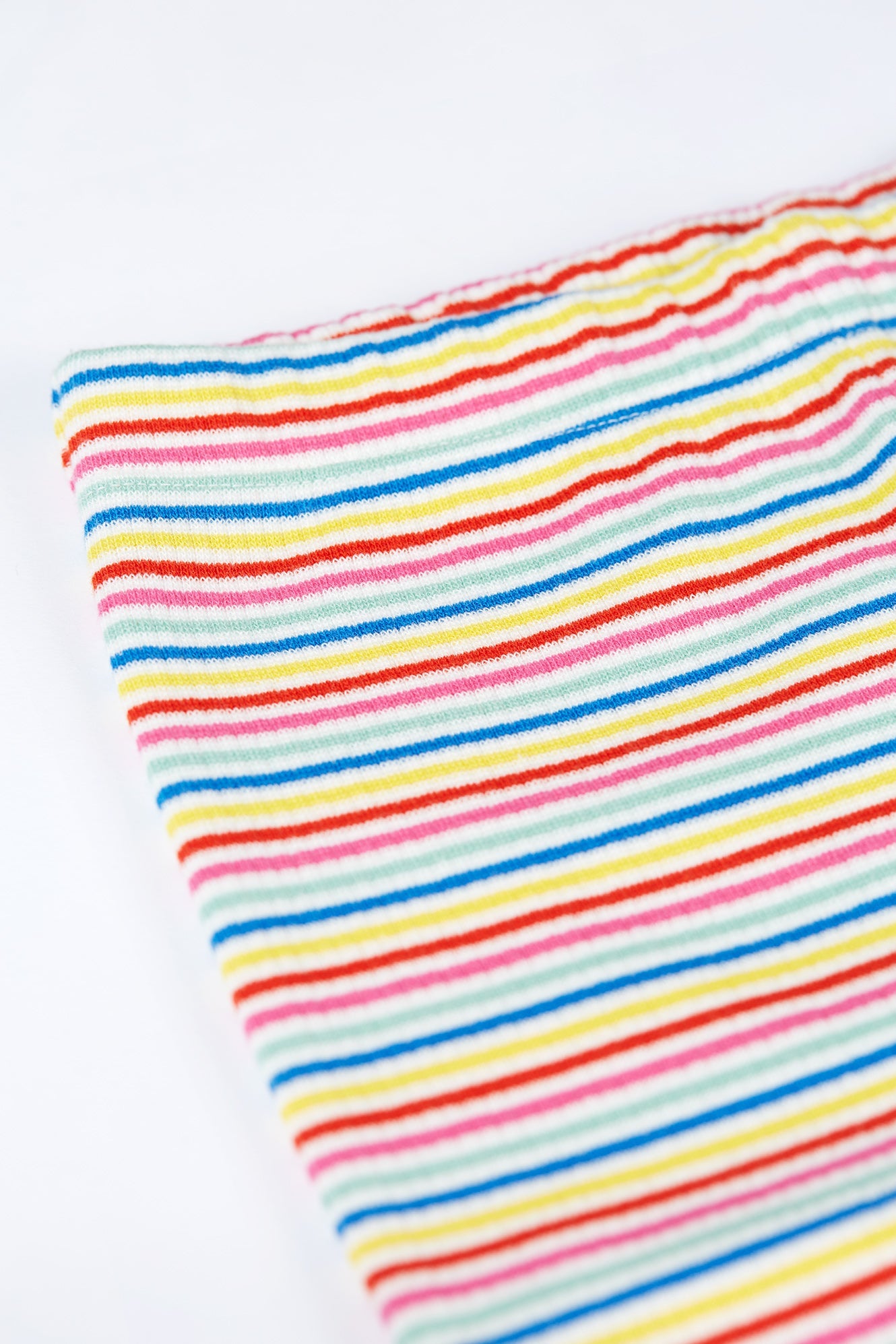 Frugi Laurie Rib Shorts - Rainbow Rib Stripe-Kids-Ohh! By Gum - Shop Sustainable