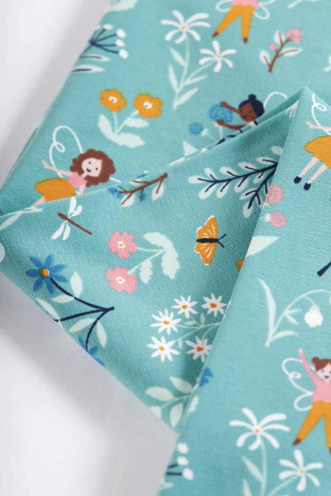 Frugi Libby Printed Leggings in Moss Forest Fairies-Kids-Ohh! By Gum - Shop Sustainable