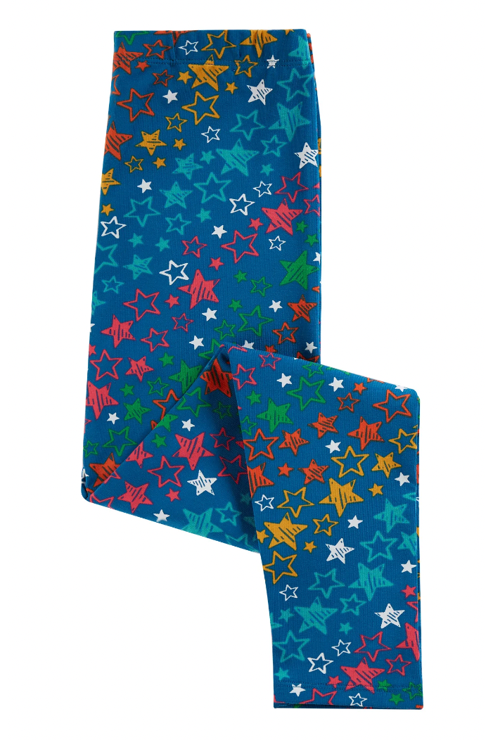 Frugi Libby Printed Leggings in Rainbow Stars-Kids-Ohh! By Gum - Shop Sustainable