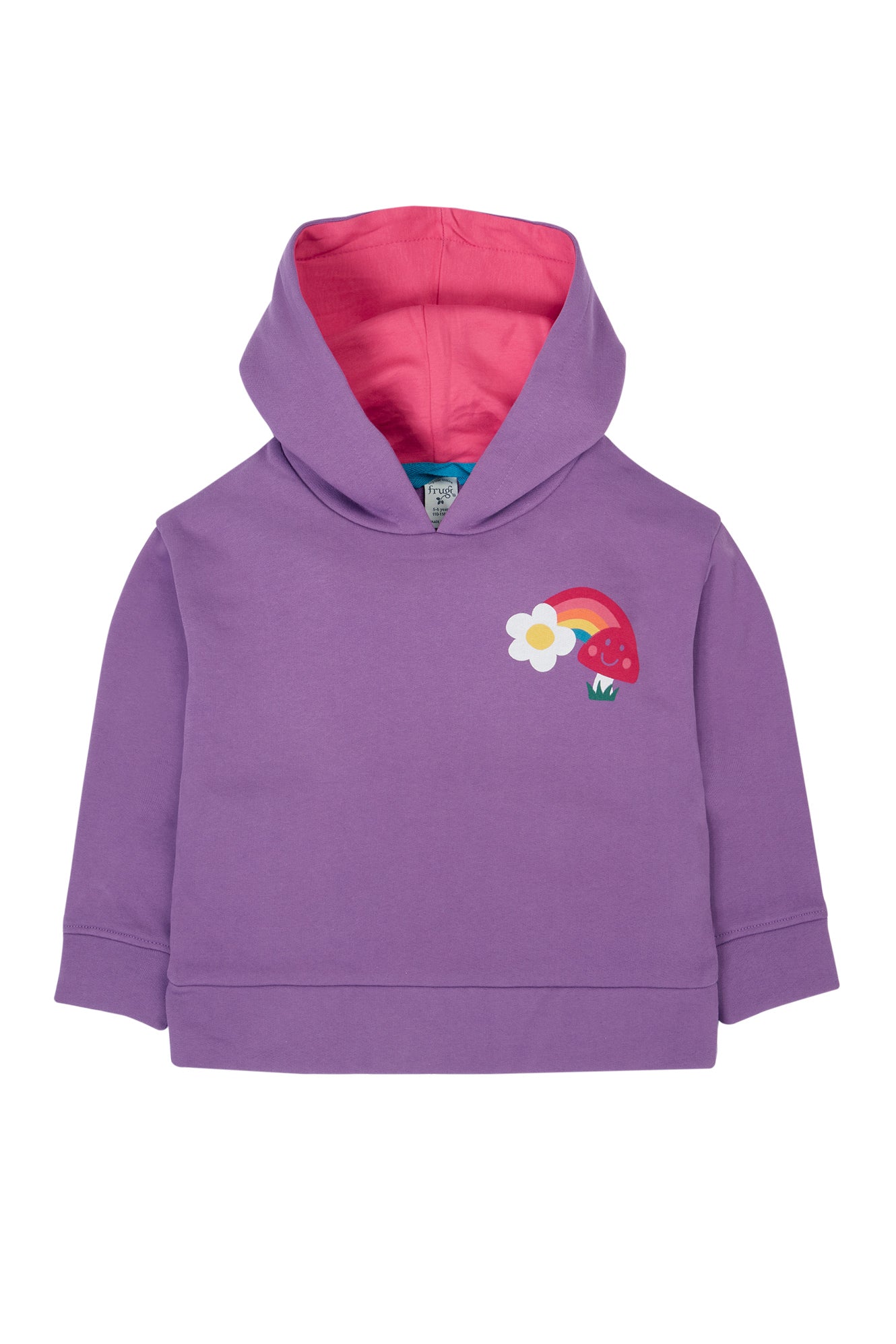 Frugi Lissie Oversized Hoodie in Violet/Fun