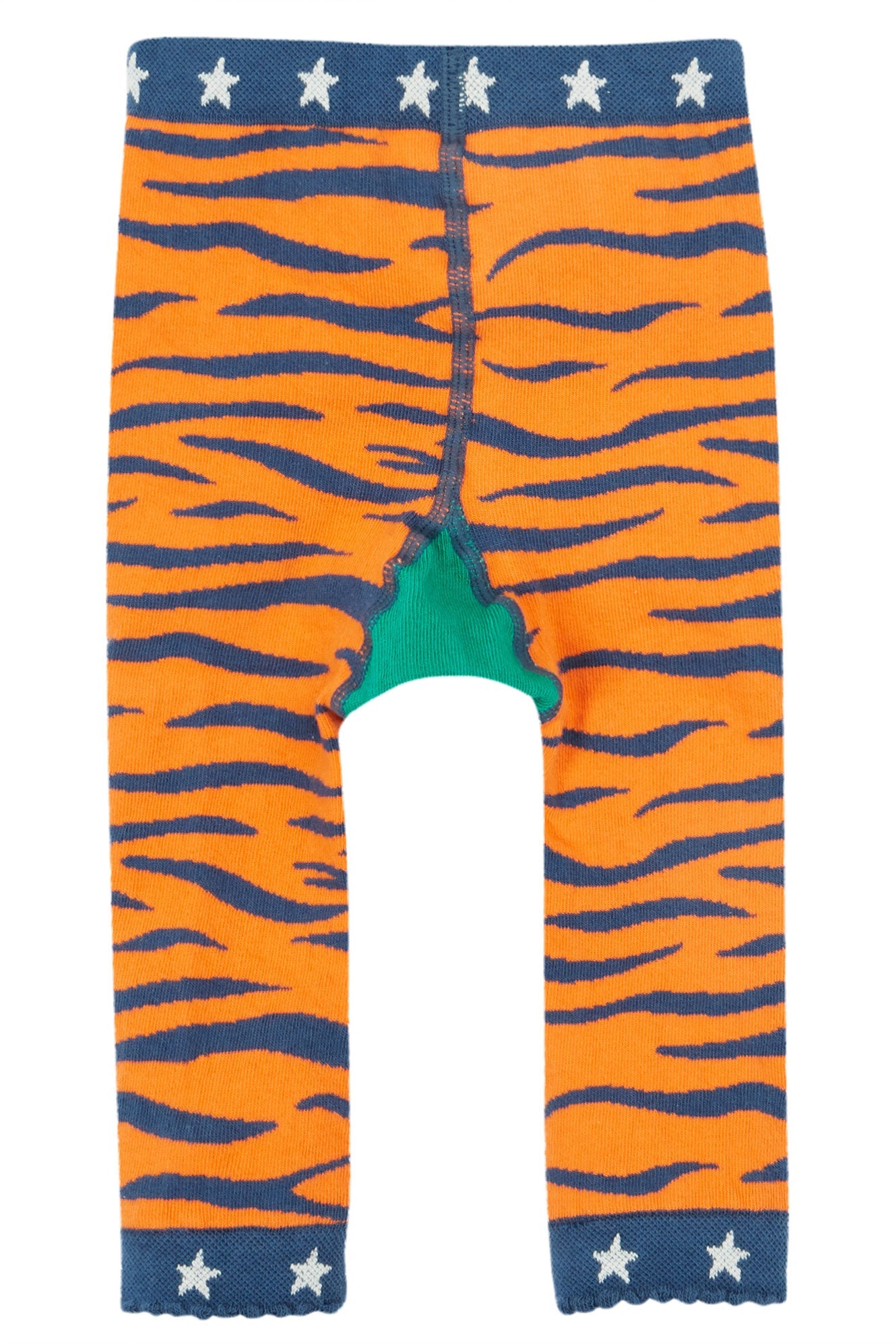 Frugi Little Knitted Leggings - Tiger/Tiger Face-Kids-Ohh! By Gum - Shop Sustainable