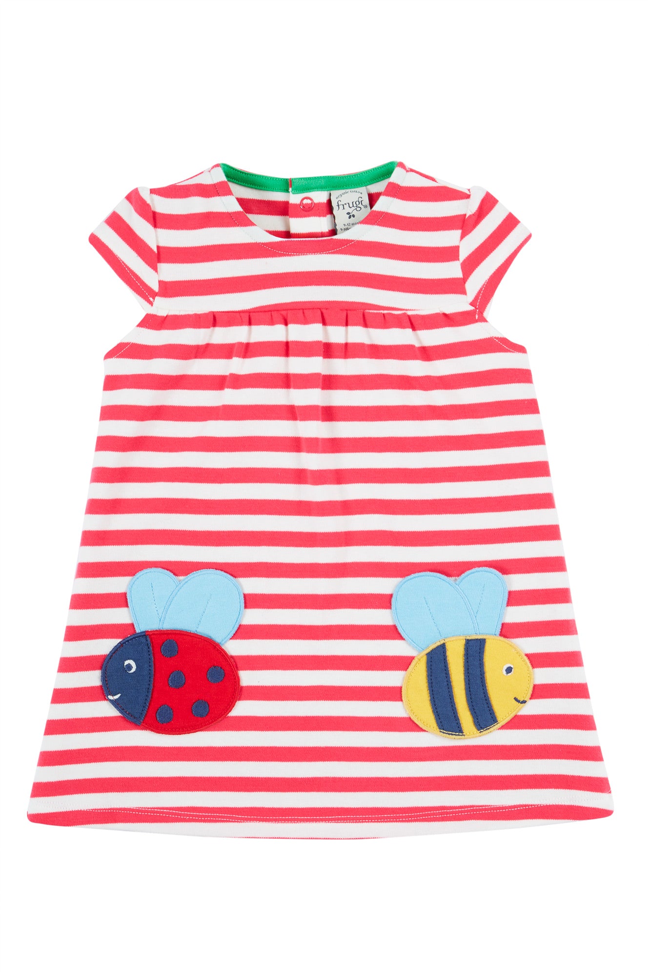 Frugi Little Layla Dress in Watermelon Stripe-Kids-Ohh! By Gum - Shop Sustainable