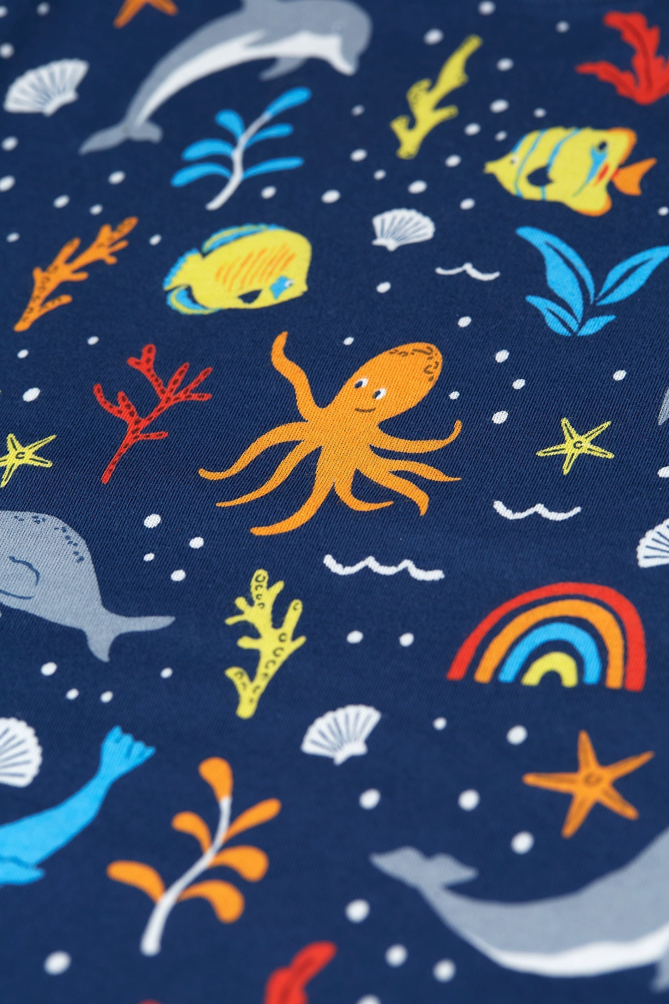 Frugi Little Snuggle Fleece - Rainbow Sea-Kids-Ohh! By Gum - Shop Sustainable
