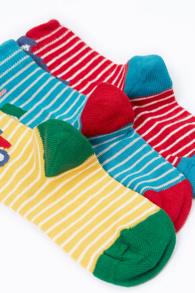 Frugi Little Socks 3 Pack in Farm Multipack
