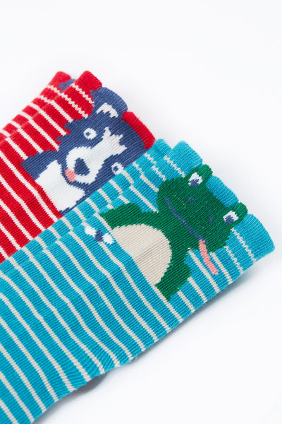 Frugi Little Socks 3 Pack in Farm Multipack