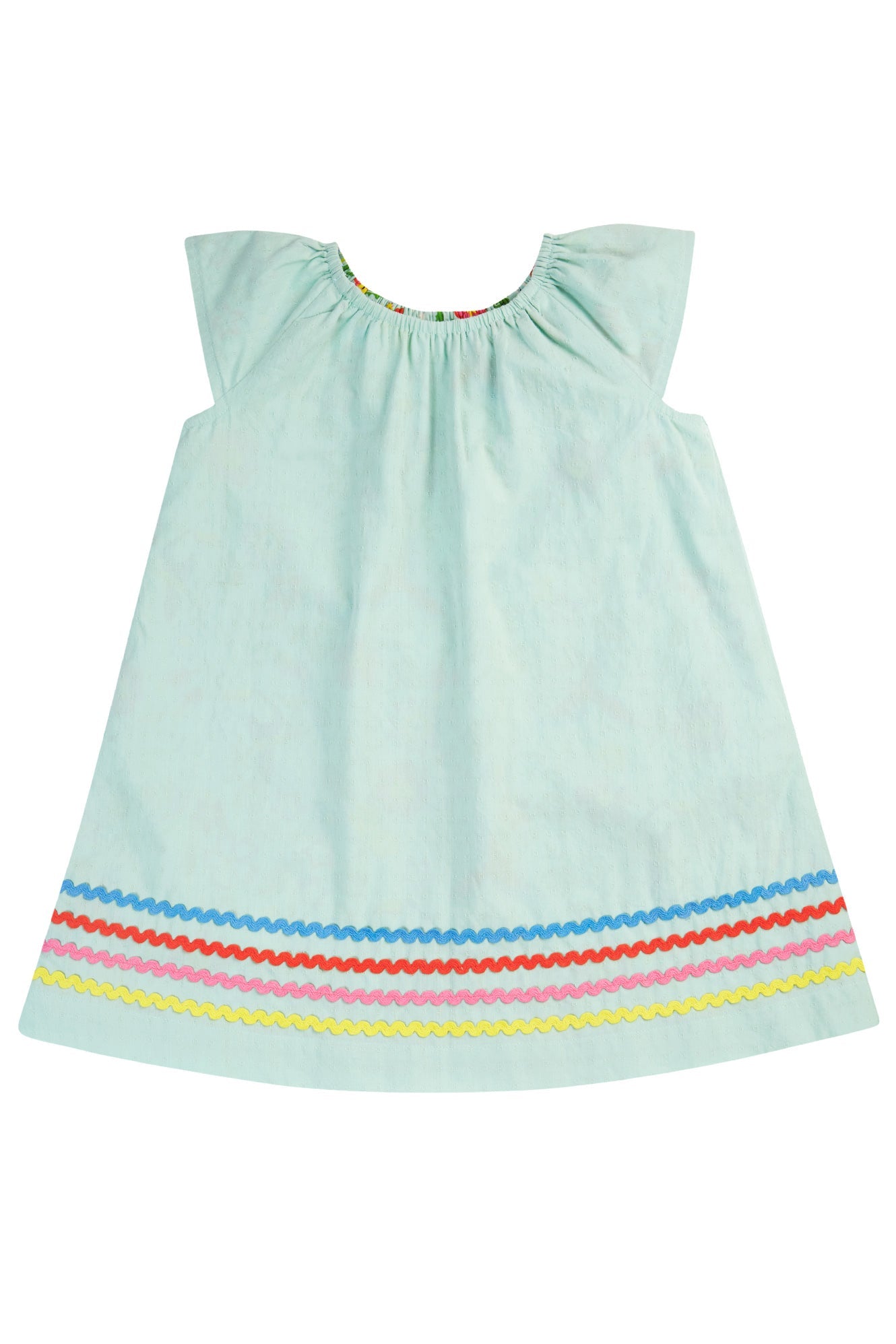 Frugi Lowen Reversible Dress - Tropical Birds/Spring Dobby-Kids-Ohh! By Gum - Shop Sustainable