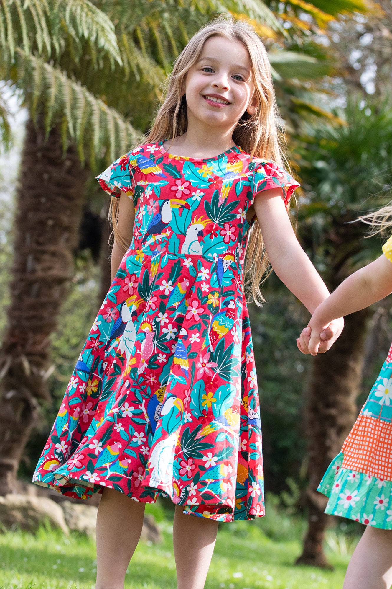 Frugi Morwenna Skater Dress - Birds of Paradise