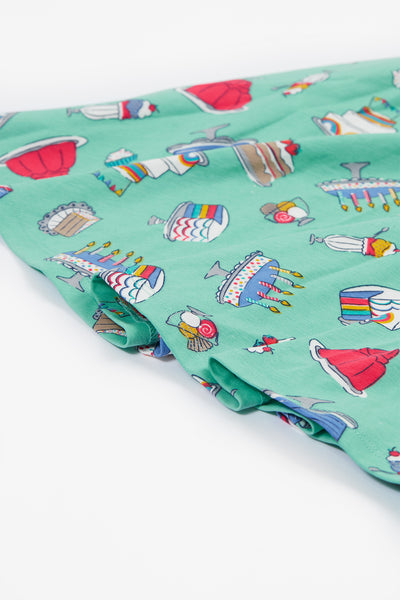 Close-up of the fun, colourful baking illustrations.