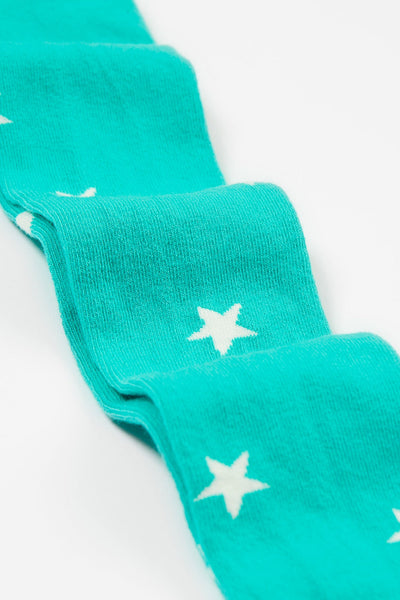 Frugi Norah Tights - Pacific Aqua/Stars-Kids-Ohh! By Gum - Shop Sustainable