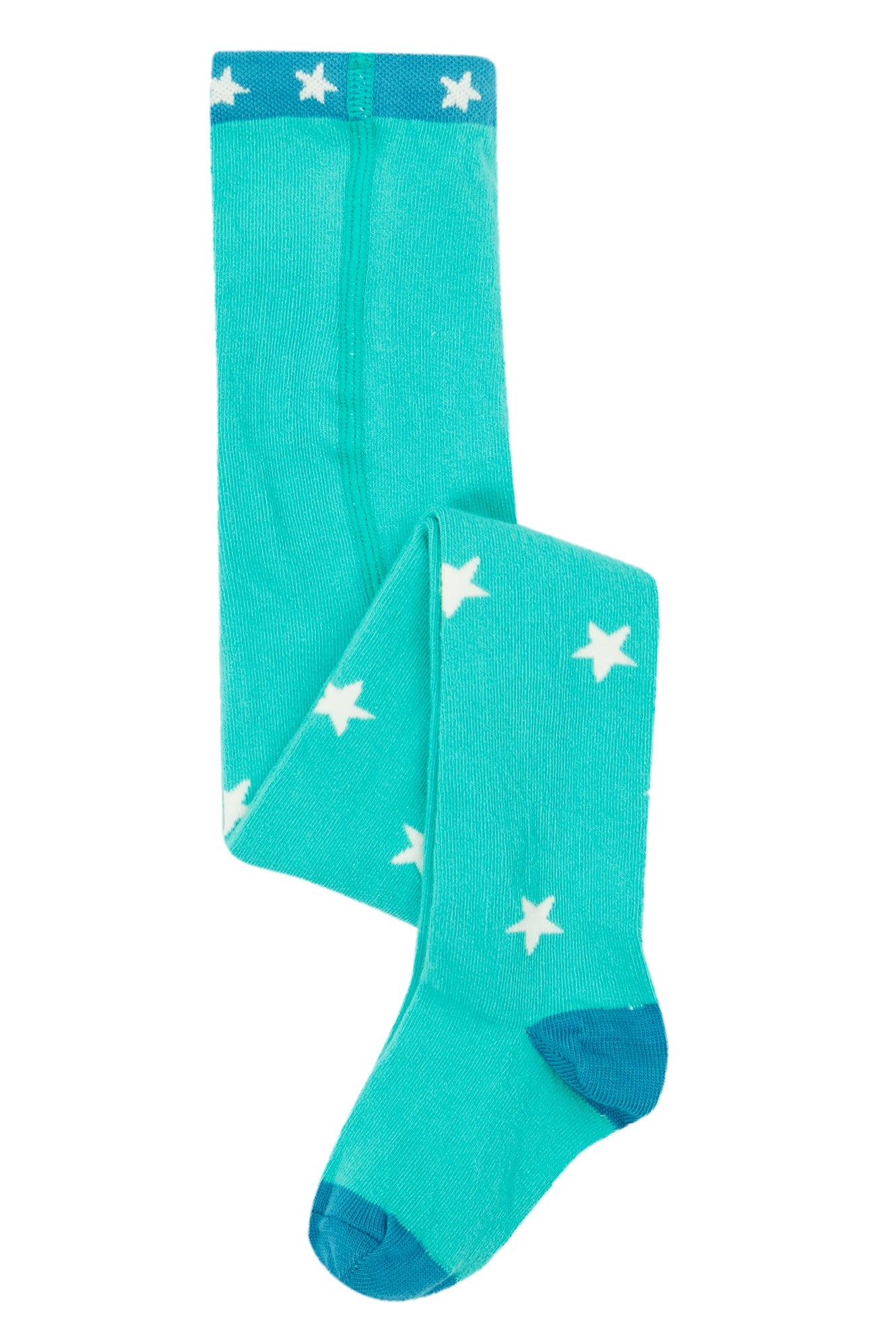 Frugi Norah Tights - Pacific Aqua/Stars-Kids-Ohh! By Gum - Shop Sustainable