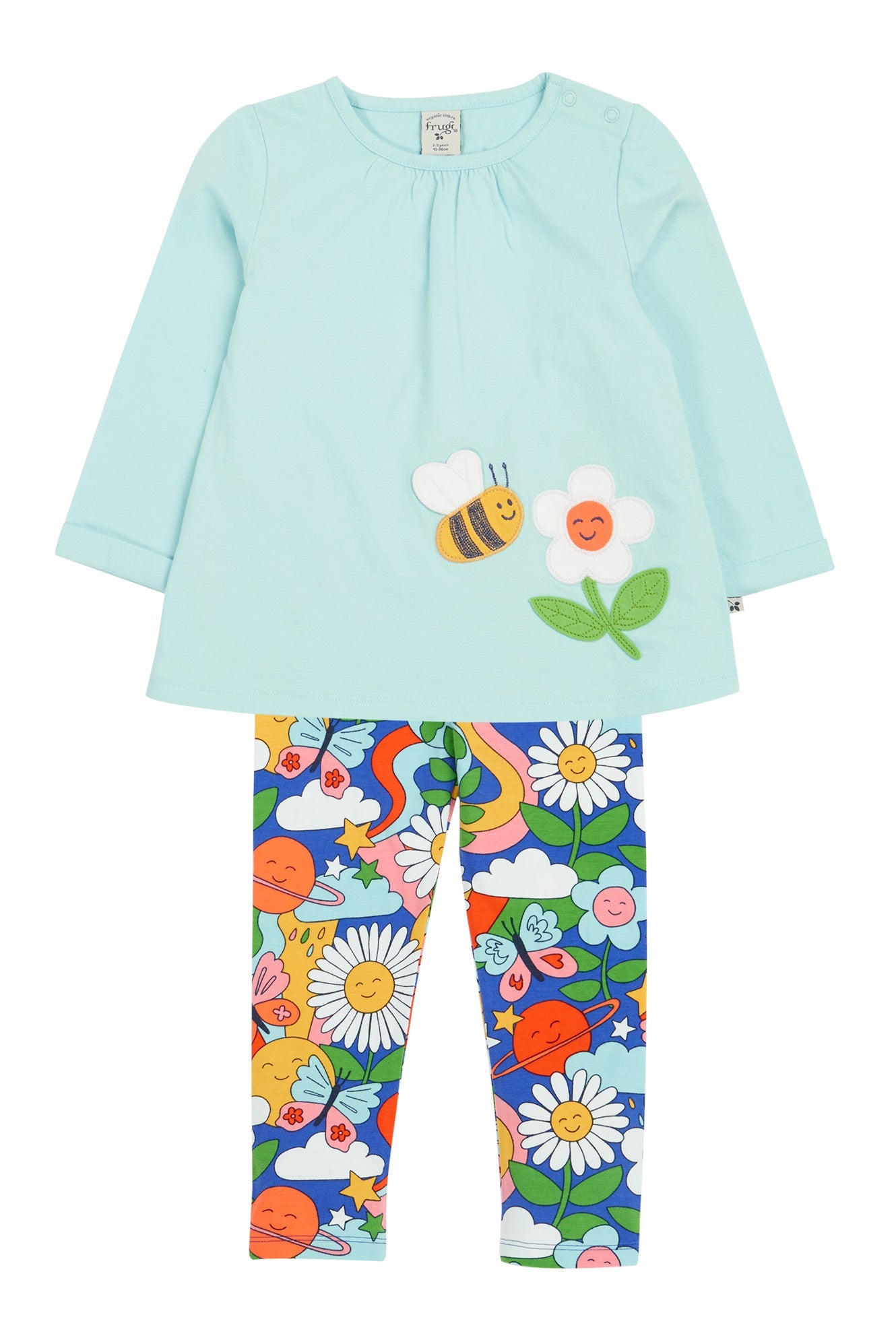 Frugi Opal Outfit - Glacier/Retro Happy-Kids-Ohh! By Gum - Shop Sustainable