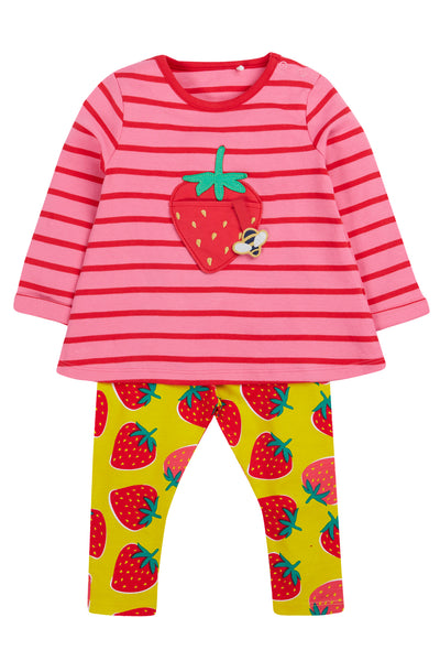 Frugi Ottlie Outfit in Watermelon Breton-Kids-Ohh! By Gum - Shop Sustainable