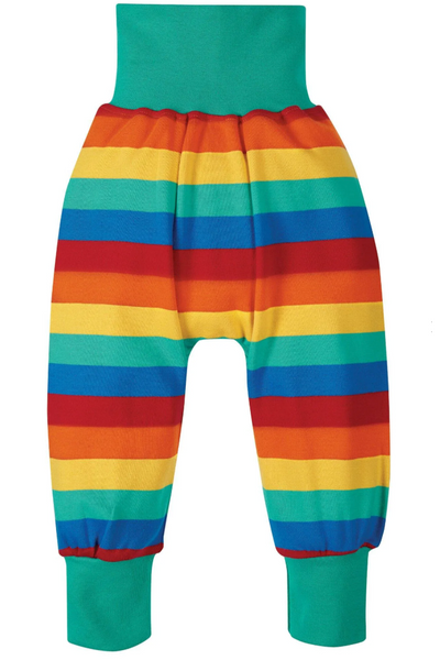 Frugi Parsnip Pants in Rainbow Stripe