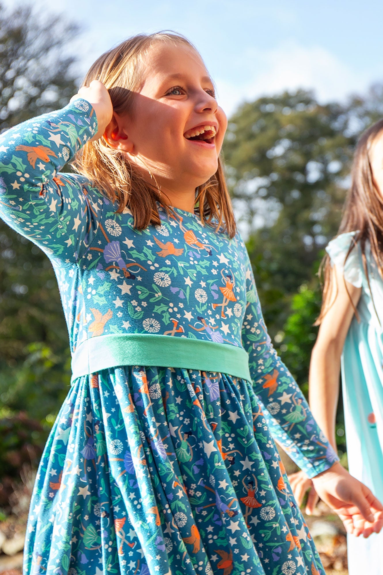 Frugi Party Skater Dress - Enchanted Forest-Kids-Ohh! By Gum - Shop Sustainable