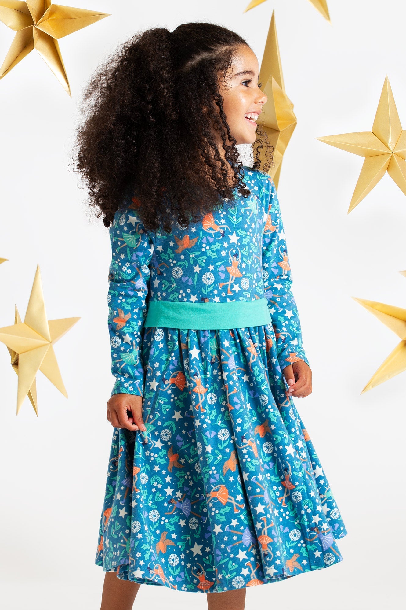 Frugi Party Skater Dress - Enchanted Forest-Kids-Ohh! By Gum - Shop Sustainable