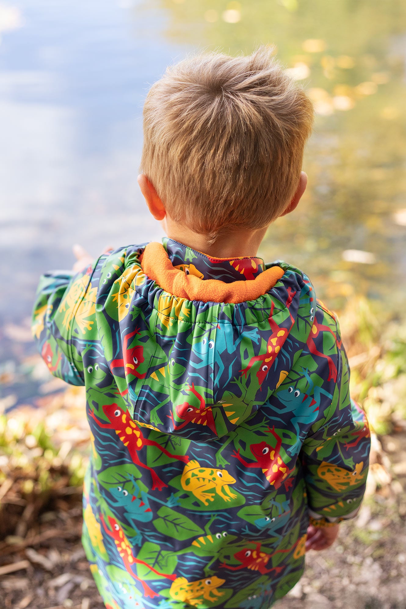 Frugi Printed Puddle Buster Coat in Be Hoppy!