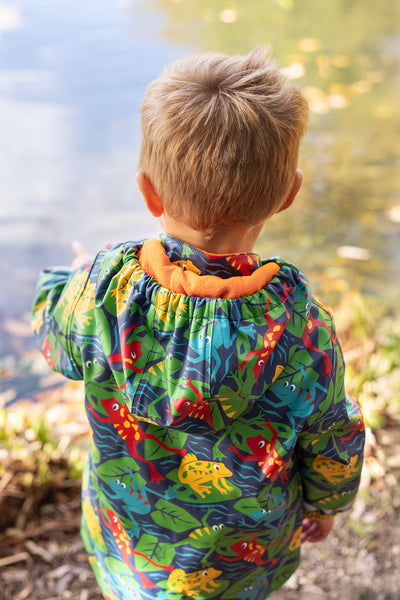 Frugi Printed Puddle Buster Coat in Be Hoppy!