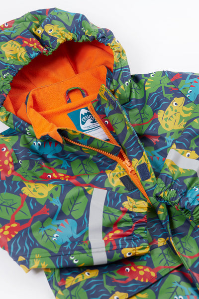 Frugi Printed Puddle Buster Coat in Be Hoppy!
