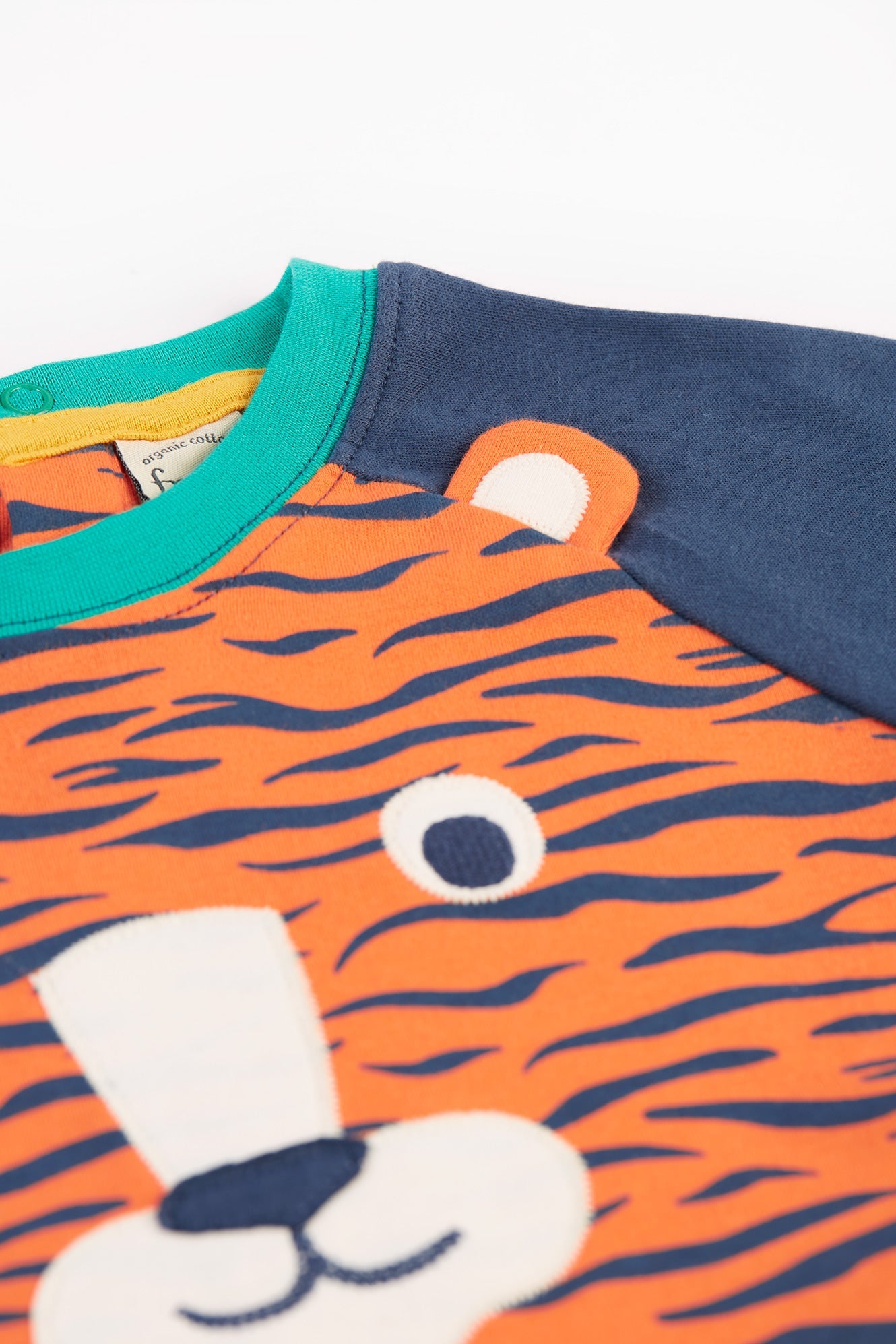 Frugi Raglan Top - Tiger/Tiger Face-Kids-Ohh! By Gum - Shop Sustainable