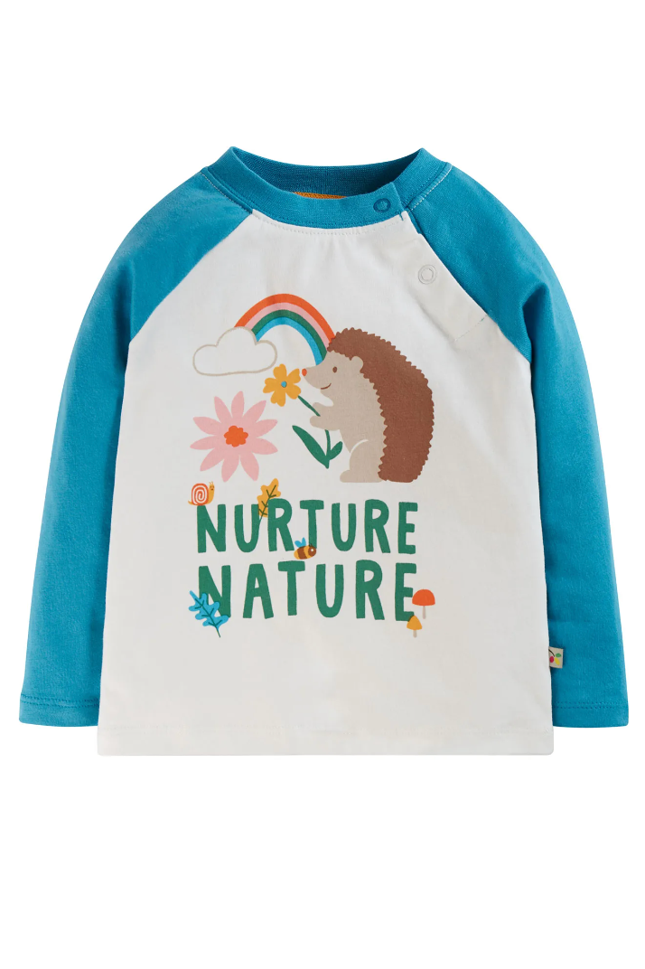 Frugi Rainbow Raglan Top in Nurture Nature-Kids-Ohh! By Gum - Shop Sustainable